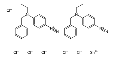 bis[p-[benzylethylamino]benzenediazonium] hexachlorostannate(2-)结构式