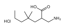 2-(aminomethyl)-4,4-dimethylheptanoic acid,hydrochloride Structure