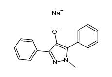 sodium salt of 1-methyl-3,5-diphenyl-4-pyrazolol结构式