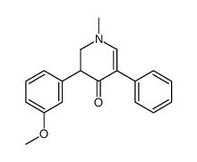 3-(3-methoxyphenyl)-1-methyl-5-phenyl-2,3-dihydropyridin-4-one结构式