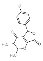 7-(4-chlorophenyl)-3,4-dimethyl-2,8-dioxabicyclo[4.3.0]non-10-ene-5,9-dione结构式