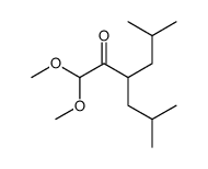 1,1-dimethoxy-5-methyl-3-(2-methylpropyl)hexan-2-one结构式