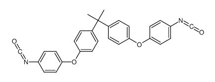 1-isocyanato-4-[4-[2-[4-(4-isocyanatophenoxy)phenyl]propan-2-yl]phenoxy]benzene Structure
