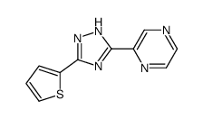 2-(5-thiophen-2-yl-1H-1,2,4-triazol-3-yl)pyrazine Structure