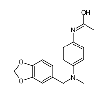 N-[4-[1,3-benzodioxol-5-ylmethyl(methyl)amino]phenyl]acetamide Structure