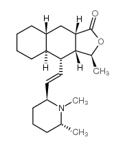 Naphtho[2,3-c]furan-1(3H)-one,4-[(1E)-2-[(2R,6S)-1,6-dimethyl-2-piperidinyl]ethenyl]decahydro-3-methyl-,(3S,3aR,4R,4aS,8aR,9aS)-结构式
