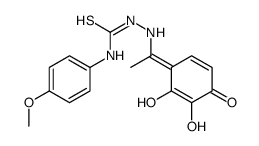 1-[[(1E)-1-(2,3-dihydroxy-4-oxocyclohexa-2,5-dien-1-ylidene)ethyl]amino]-3-(4-methoxyphenyl)thiourea结构式