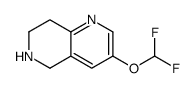 1,6-Naphthyridine,3-(difluoromethoxy)-5,6,7,8-tetrahydro-(9CI) Structure