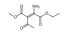 4-ethyl 1-methyl 2-acetyl-3-aminobut-2-enedioate结构式