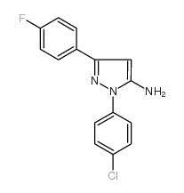 1-(4-氯苯基)-3-(4-氟苯基)-1H-吡唑-5-胺结构式