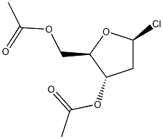 2-脱氧-ALPHA-D-赤式-呋喃戊糖基氯化物二乙酸酯结构式