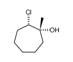 (+/-)-2t-chloro-1r-methyl-cycloheptanol-(1)结构式