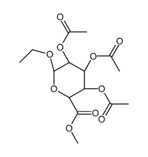 乙基 2,3,4-三-O-乙酰基-β-D-葡糖苷酸甲酯结构式