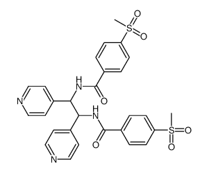 1,2-Bis(4-(4-methylsulfonyl)benzamido)-1,2-di-4-pyridylethane结构式
