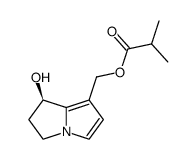 Isobutyric acid (R)-7-hydroxy-6,7-dihydro-5H-pyrrolizin-1-ylmethyl ester Structure