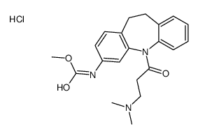 methyl N-[11-[3-(dimethylamino)propanoyl]-5,6-dihydrobenzo[b][1]benzazepin-2-yl]carbamate,hydrochloride Structure