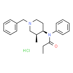 (±)-cis-Isofentanyl (hydrochloride)结构式