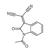 2-(1-acetyl-2-oxoindol-3-ylidene)propanedinitrile Structure