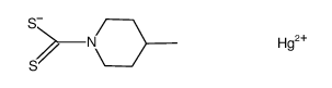 monomercury(II) mono(4-methylpiperidine-1-carbodithioate) Structure