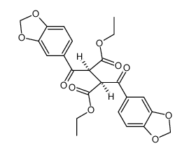 threo-diethyl 2,3-bis-(3,4-methylenedioxybenzoyl)butane-1,4-dioate Structure