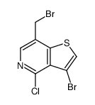 3-bromo-7-(bromomethyl)-4-chlorothieno[3,2-c]pyridine Structure