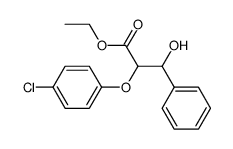 ethyl 2-(4-chlorophenoxy)-3-hydroxy-4-phenylpropanoate结构式