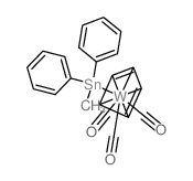carbon monoxide,cyclopenta-1,3-diene,methyl(diphenyl)tin,tungsten Structure