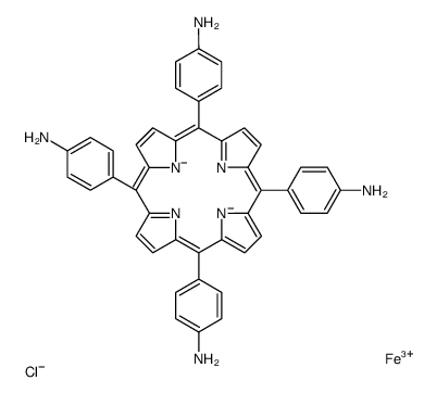 iron(3+),4-[10,15,20-tris(4-aminophenyl)porphyrin-22,23-diid-5-yl]aniline,chloride Structure