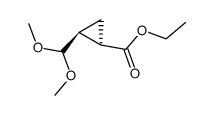 ethyl 2-(dimethoxymethyl)-1-cyclopropanecarboxylate结构式