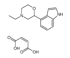 but-2-enedioic acid,4-ethyl-2-(1H-indol-4-yl)morpholine结构式