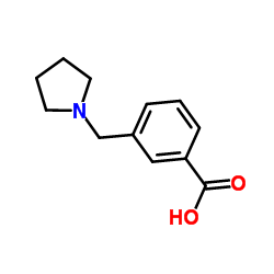 3-(吡咯烷-1-基甲基)苯甲酸结构式