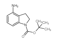 4-氨基-2,3-二氟吲哚-1-羧酸叔丁酯结构式