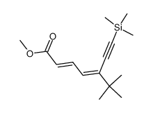 (2E,4Z)-5-tert-Butyl-7-trimethylsilanyl-hepta-2,4-dien-6-ynoic acid methyl ester结构式