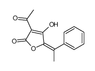 3-acetyl-4-hydroxy-5-(1-phenylethylidene)furan-2-one结构式