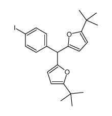2-tert-butyl-5-[(5-tert-butylfuran-2-yl)-(4-iodophenyl)methyl]furan Structure