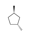 trans-(+)-1,3-Dimethylcyclopentane Structure