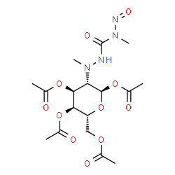 2-amino-2-deoxy-N'-methyl-N'-nitrosoureido-1,3,4,6-tetra-O-acetylmannopyranose结构式