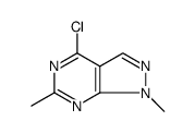 4-氯-1,6-二甲基-1H-吡唑并[3,4-d]嘧啶结构式