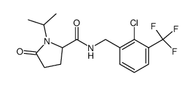 N-{[2-chloro-3-(trifluoromethyl)phenyl]methyl}-1-(1-methylethyl)-5-oxoprolinamide Structure