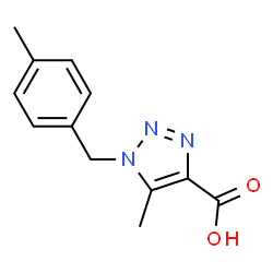 5-Methyl-1-(4-methylbenzyl)-1H-1,2,3-triazole-4-carboxylic acid结构式