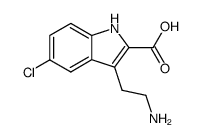 3-(2-aminoethyl)-5-chloro-1H-indole-2-carboxylic acid结构式