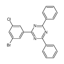 2-(3-bromo-5-chlorophenyl )-4,6-diphenyl-1,3,5-triazine structure