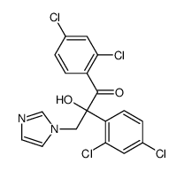1,2-bis(2,4-dichlorophenyl)-2-hydroxy-3-imidazol-1-ylpropan-1-one结构式