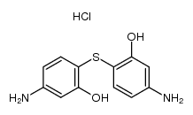 5,5'-diamino-2,2'-sulfanediyl-di-phenol, dihydrochloride结构式