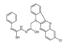 1-[[2-(2-chloroindolo[2,3-b]quinoxalin-6-yl)acetyl]amino]-3-phenylthiourea Structure