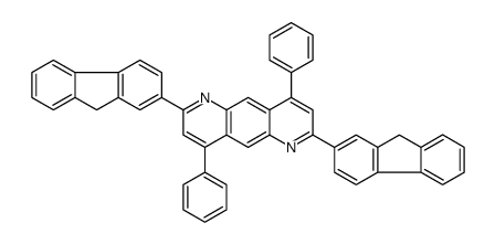 2,7-二(9H-芴-2-基)-4,9-二苯基吡啶并[2,3-G]喹啉结构式