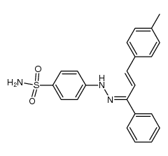 4-(2-(1-phenyl-3-(p-tolyl)allylidene)hydrazinyl)benzenesulfonamide结构式