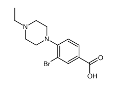 3-溴-4-(4-乙基哌嗪-1-基)苯甲酸结构式
