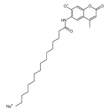 N-(7-Hydroxy-4-methyl-2-oxo-2H-1-benzopyran-6-yl)hexadecanamide Sodium Salt Structure