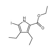 ethyl 3,4-diethyl-5-iodo-1H-pyrrole-2-carboxylate结构式